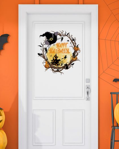 30*30cm Vine Castle Bat Halloween Wall Stickers Halloween Decoration